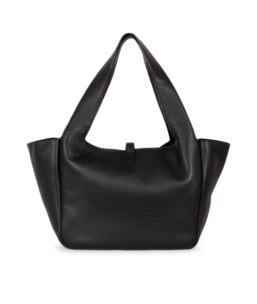 SAINT LAURENT Черная кожаная сумка тоут, фото 3