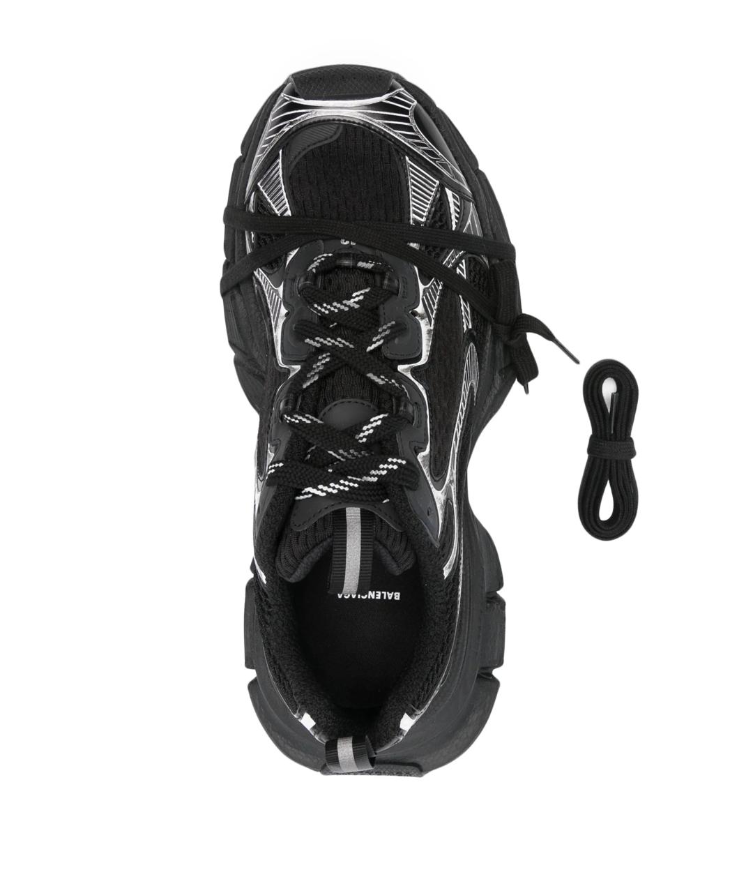 BALENCIAGA Черные текстильные низкие кроссовки / кеды, фото 4