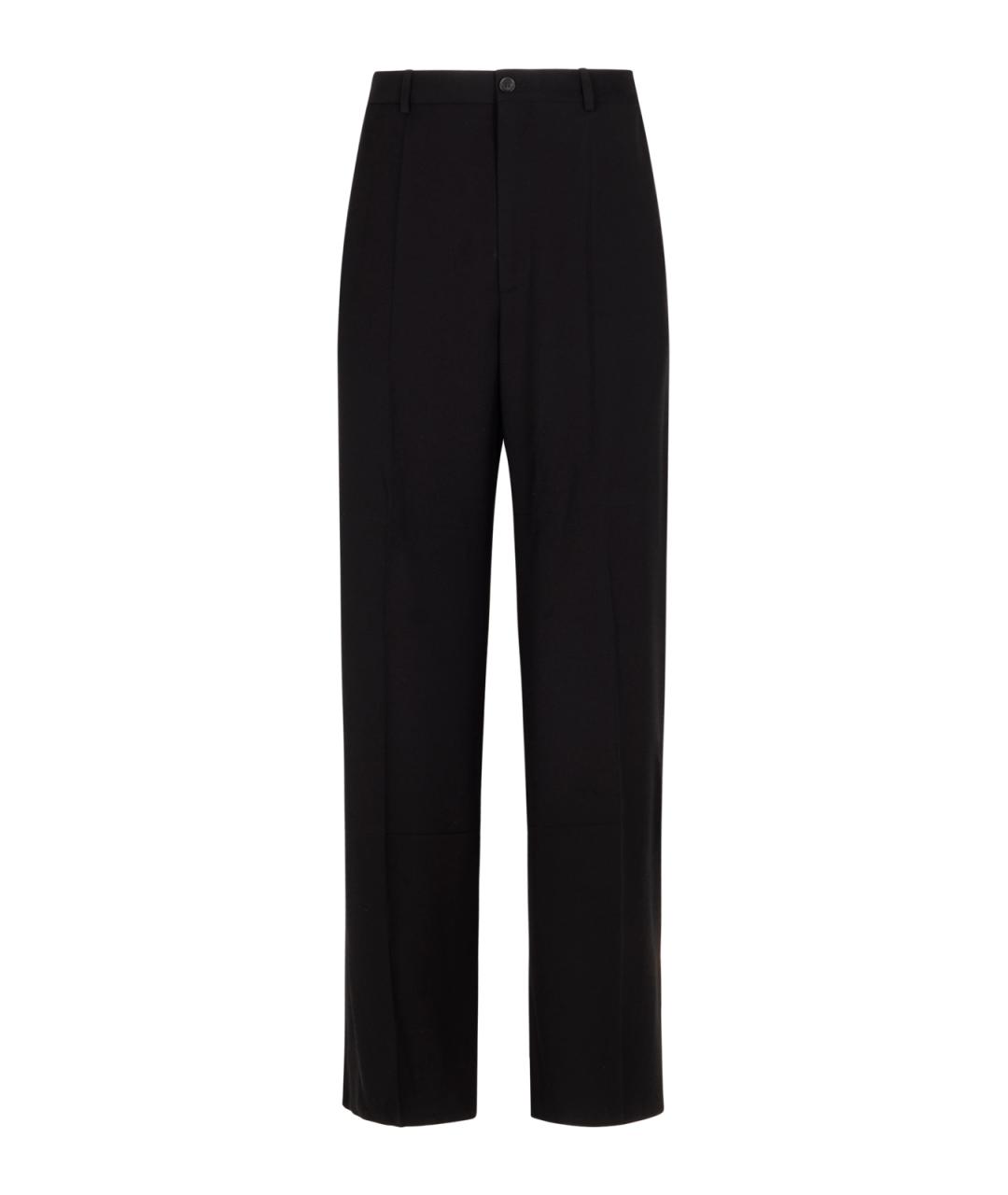 BALENCIAGA Черные хлопковые повседневные брюки, фото 1