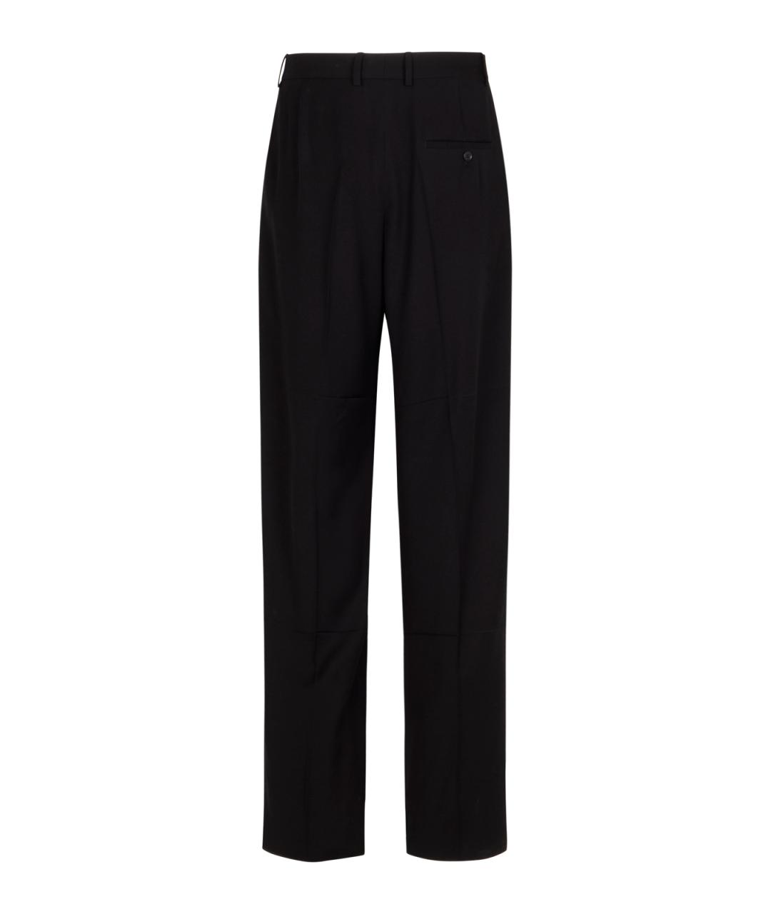 BALENCIAGA Черные хлопковые повседневные брюки, фото 2