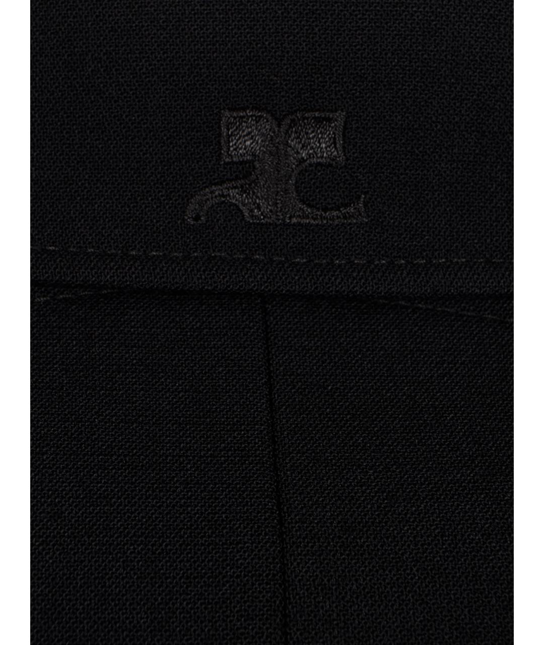 COURREGES Черное полиэстеровое пальто, фото 3