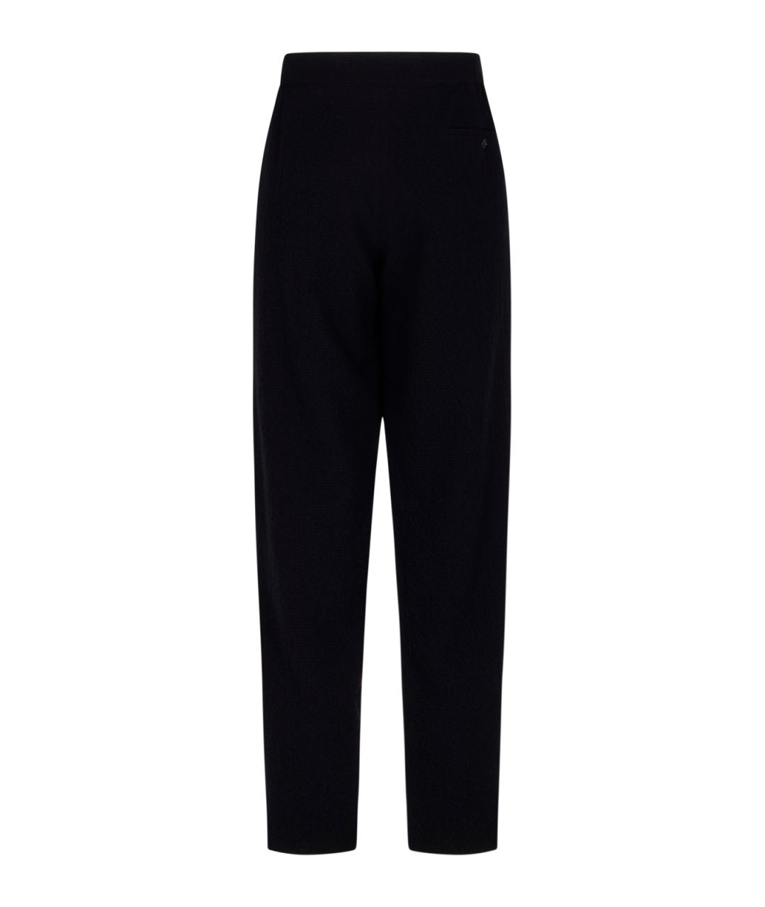 GIORGIO ARMANI Темно-синие шерстяные повседневные брюки, фото 2