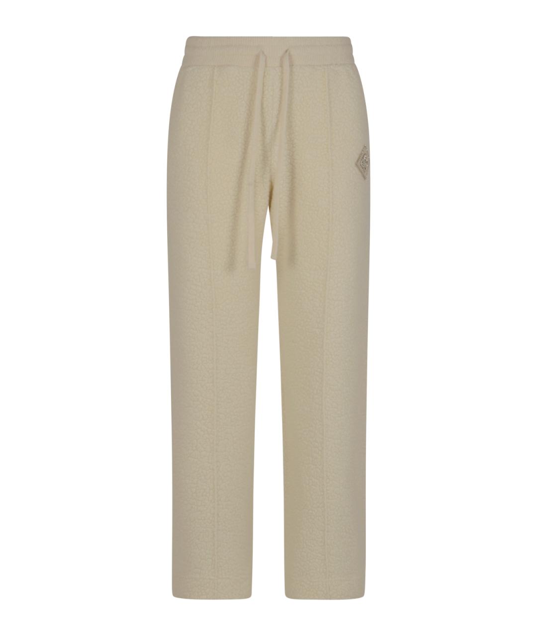 CASABLANCA Бежевые кашемировые повседневные брюки, фото 1