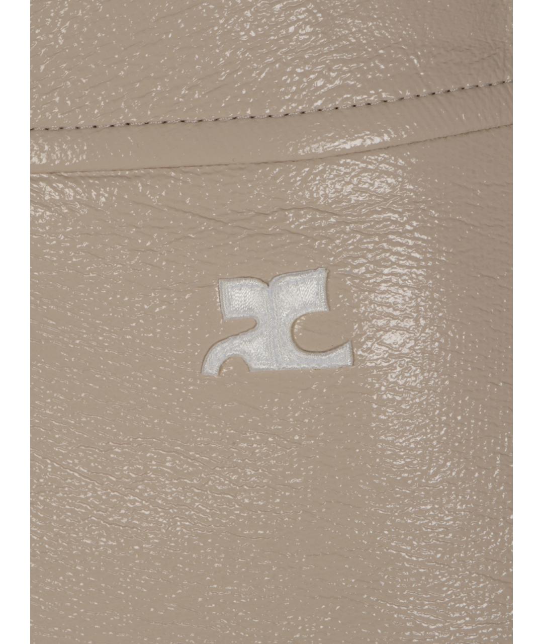 COURREGES Серая хлопковая юбка мини, фото 3