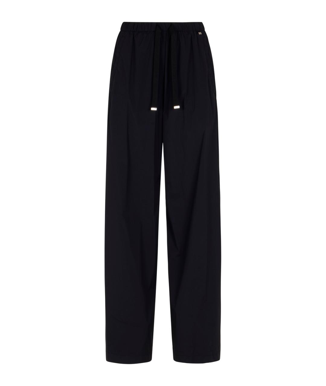 HERNO Черные прямые брюки, фото 1