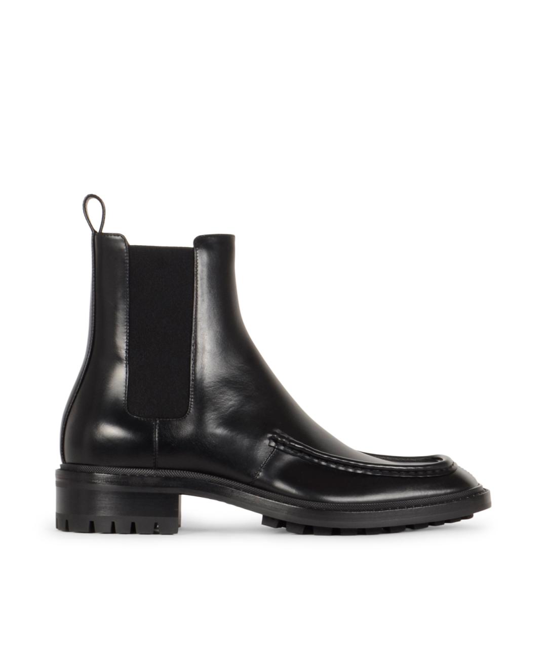 SAINT LAURENT Черные кожаные высокие ботинки, фото 1