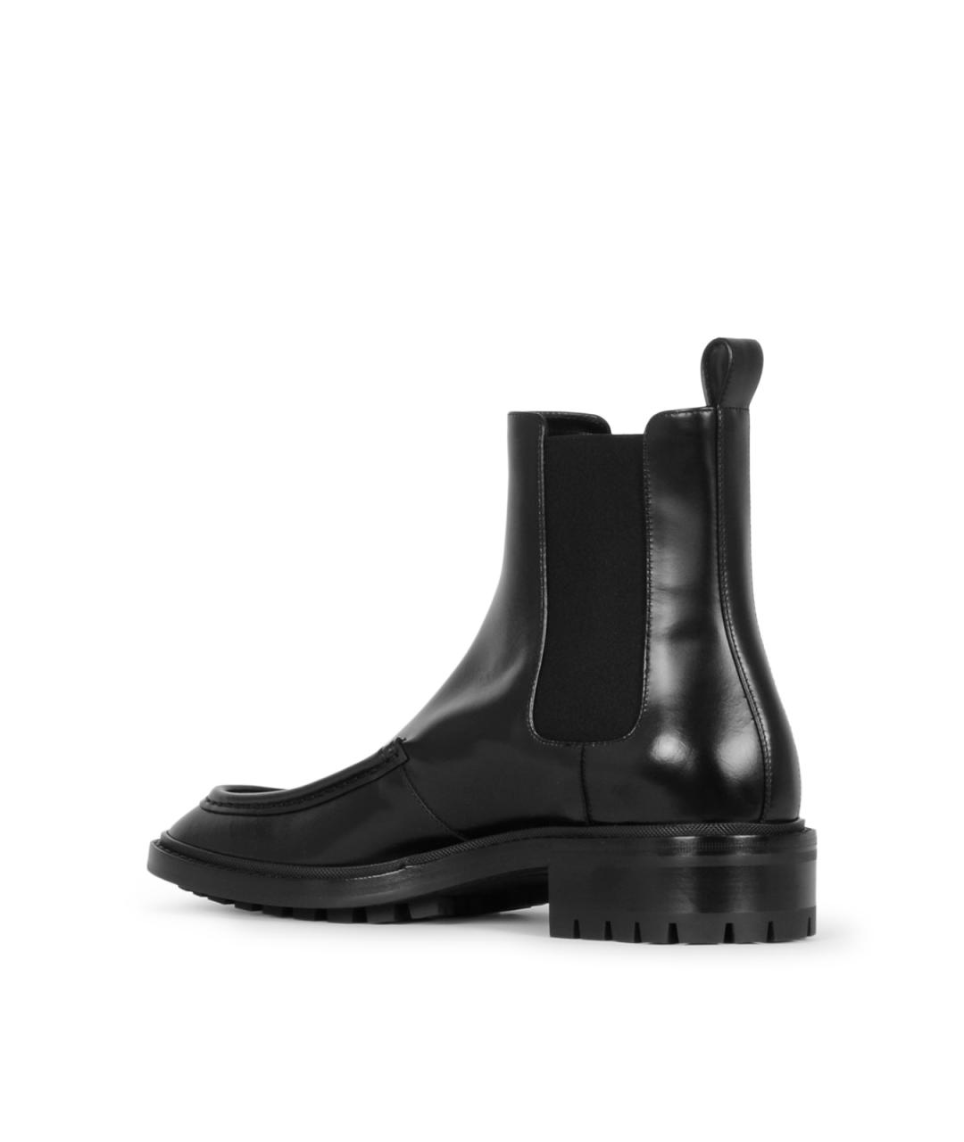 SAINT LAURENT Черные кожаные высокие ботинки, фото 3