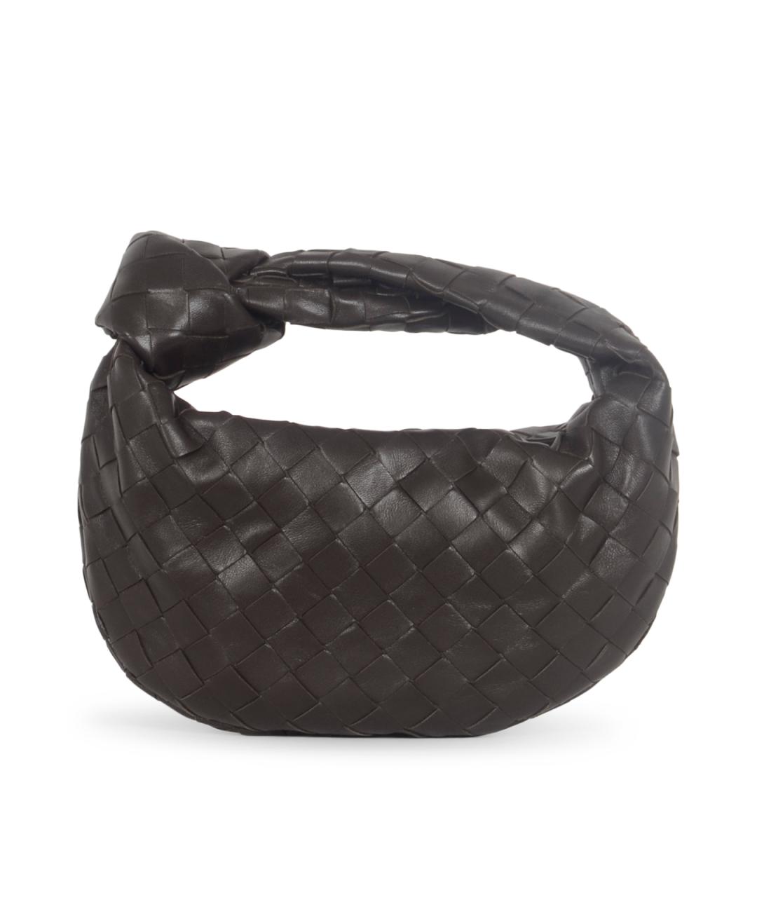 BOTTEGA VENETA Коричневая кожаная сумка с короткими ручками, фото 1