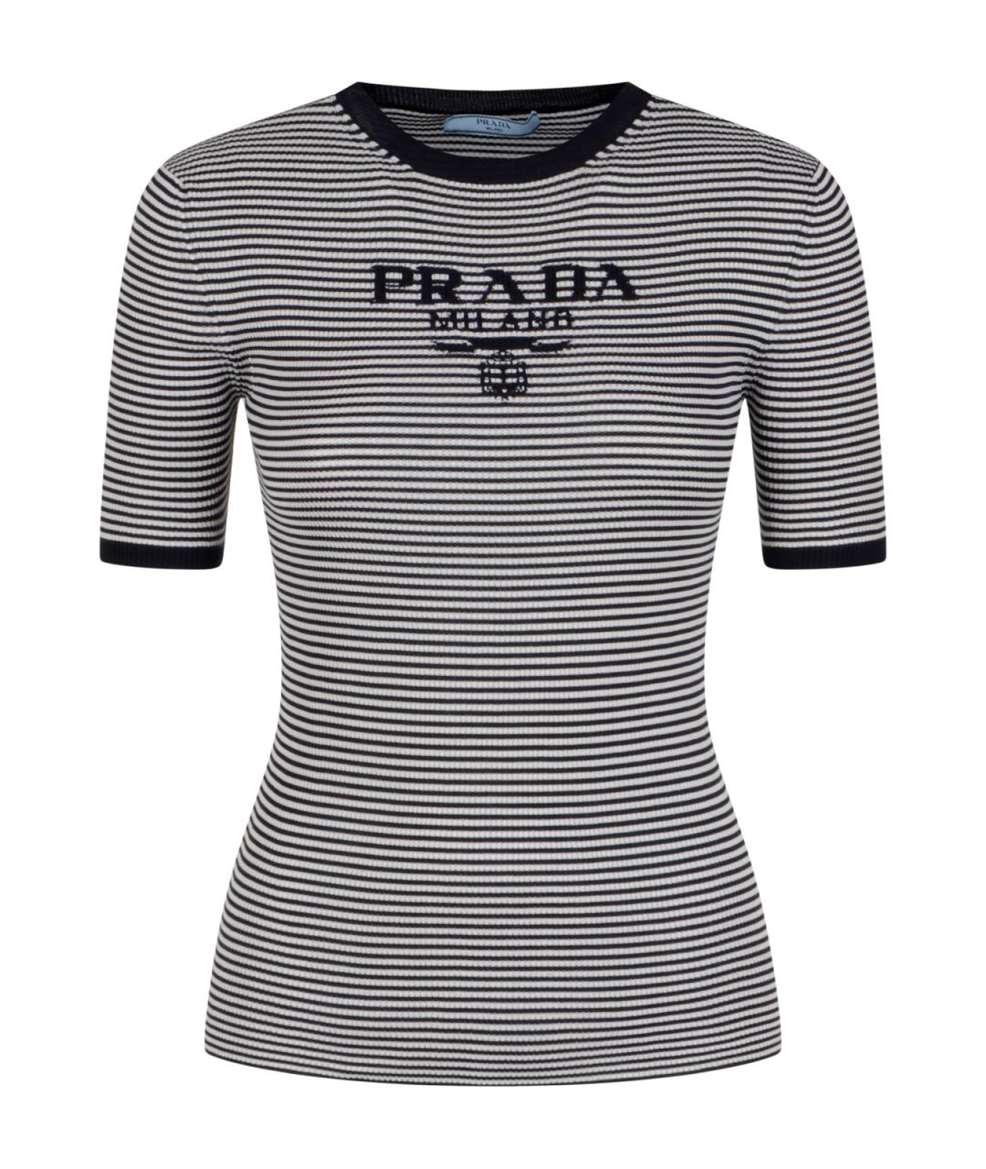 PRADA Синяя хлопковая футболка, фото 1