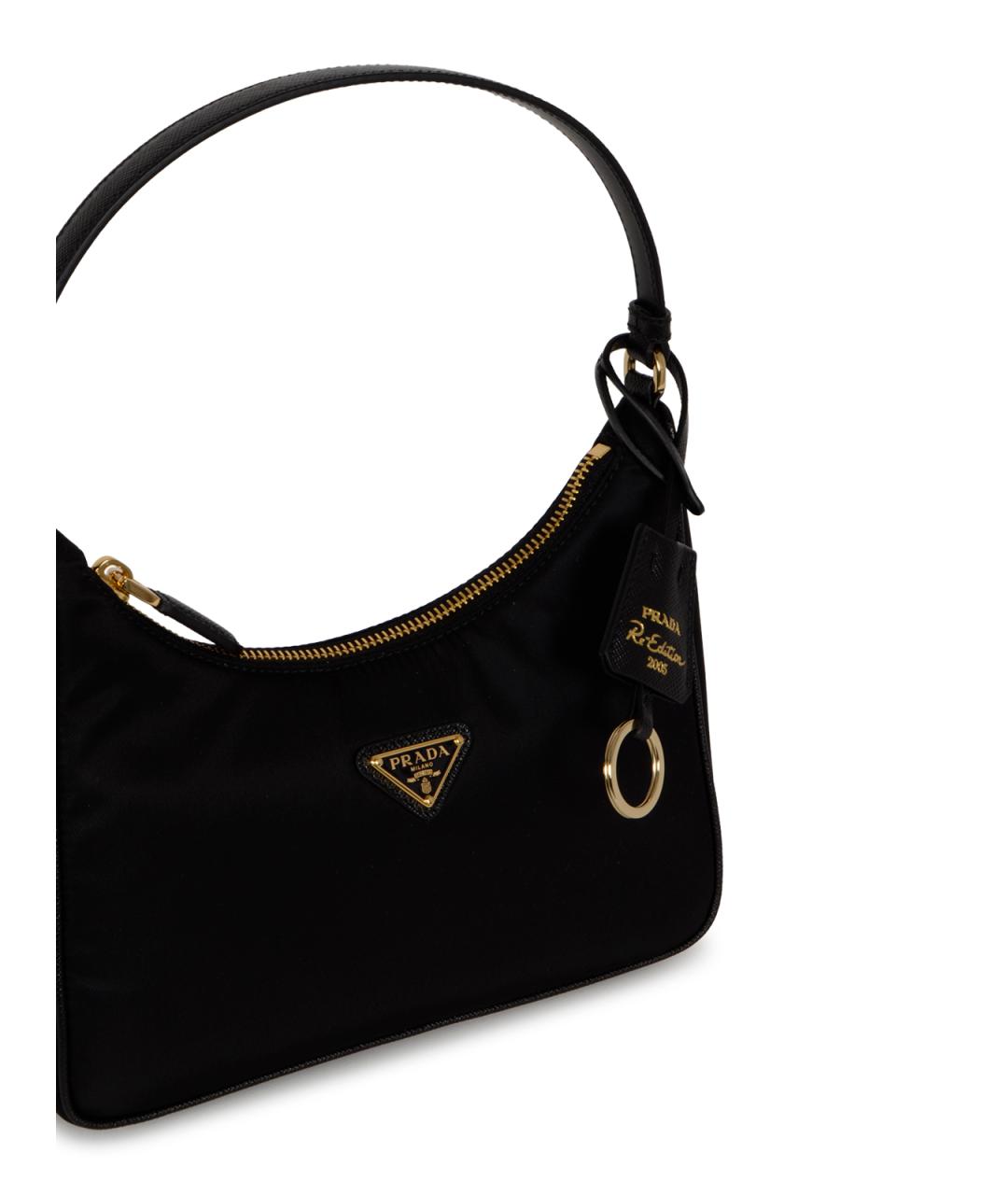 PRADA Черная синтетическая сумка через плечо, фото 4