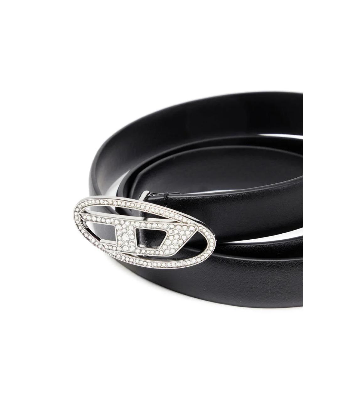 DIESEL Черный кожаный ремень, фото 3