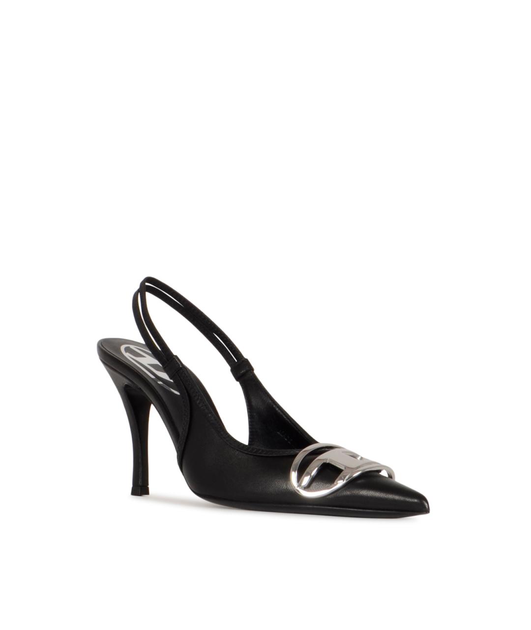 DIESEL Черные кожаные туфли, фото 2