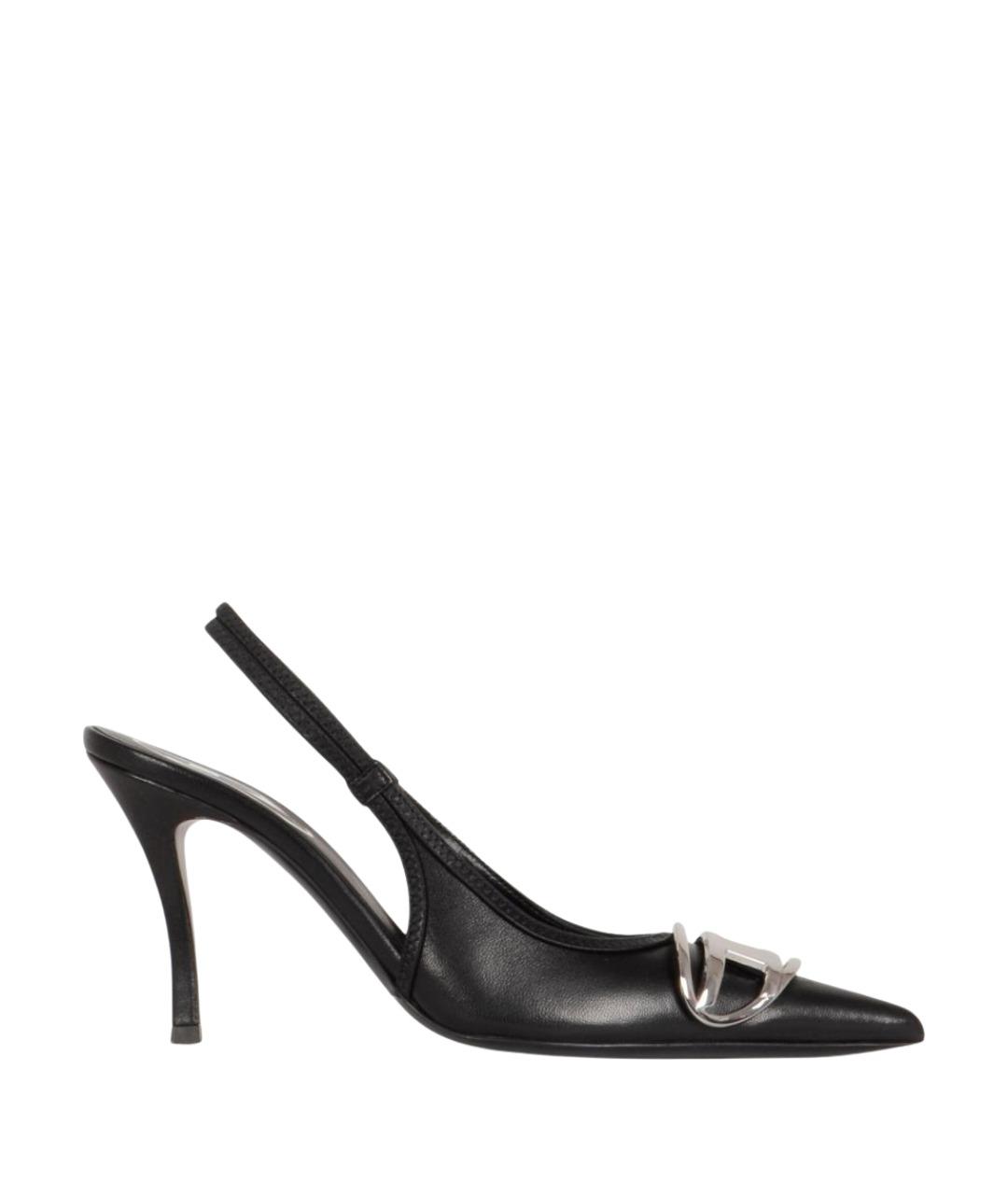 DIESEL Черные кожаные туфли, фото 1