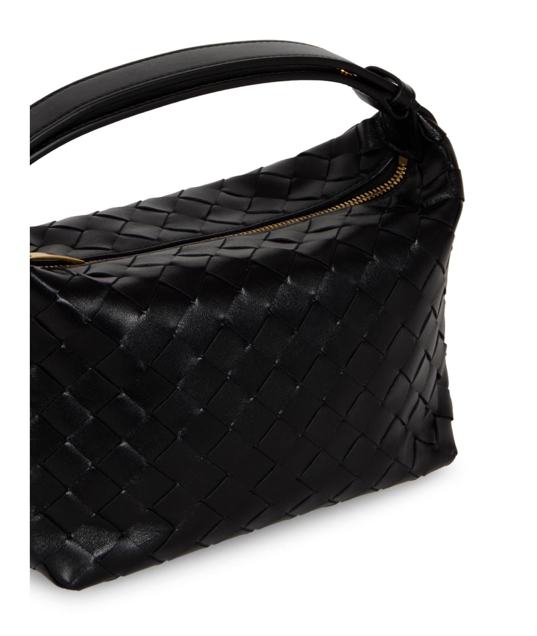 BOTTEGA VENETA Черная кожаная сумка с короткими ручками, фото 4