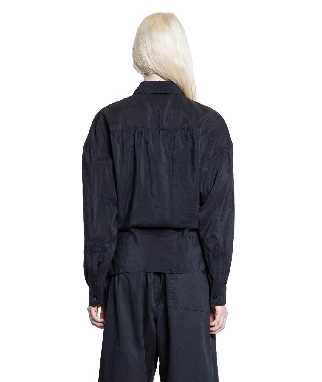 LEMAIRE Черная полиамидовая рубашка, фото 5