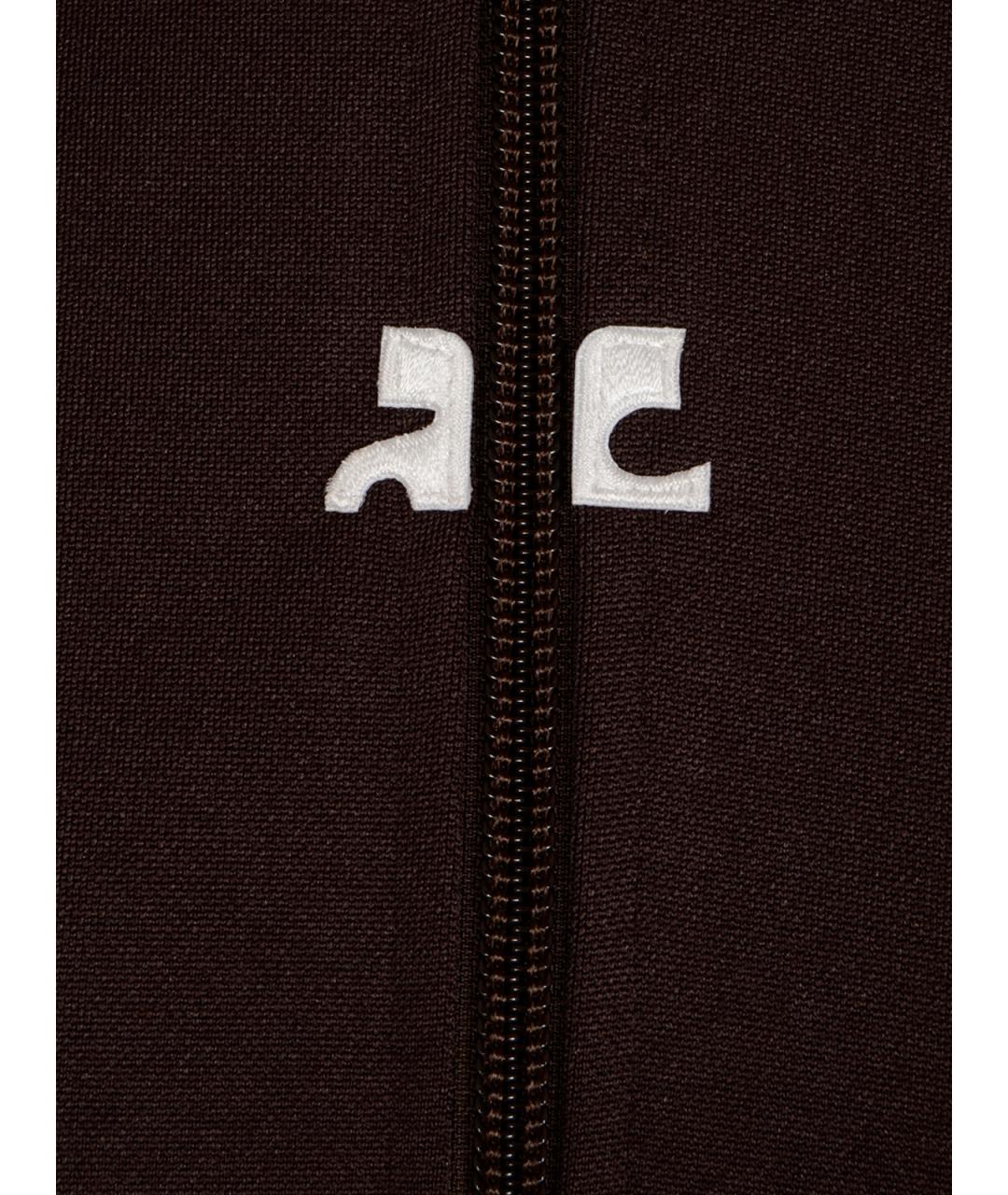 COURREGES Коричневое полиэстеровое платье, фото 3