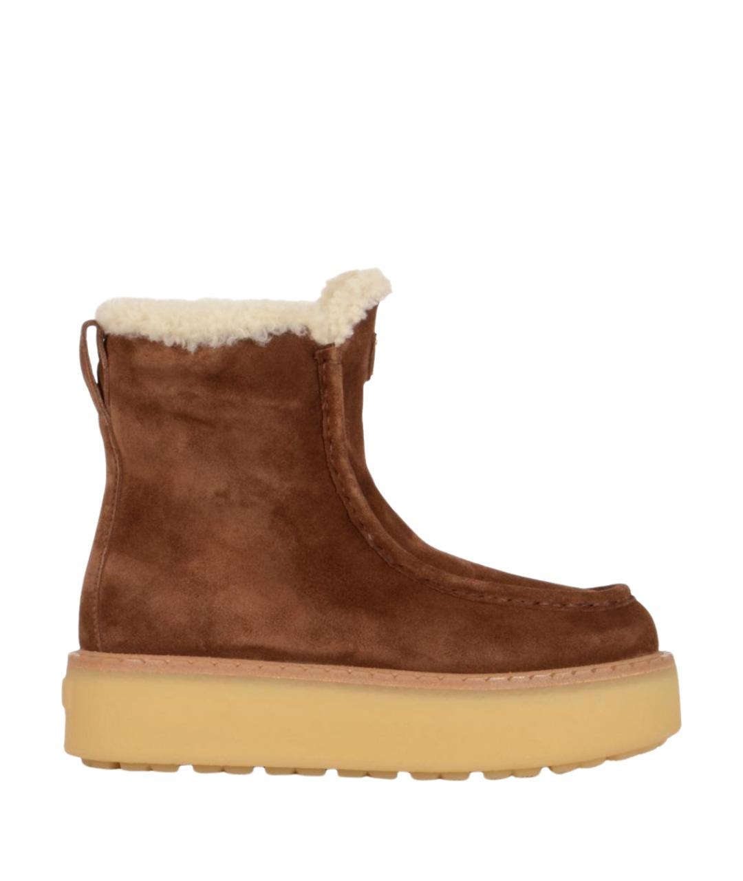 PRADA Коричневые замшевые сапоги, фото 1