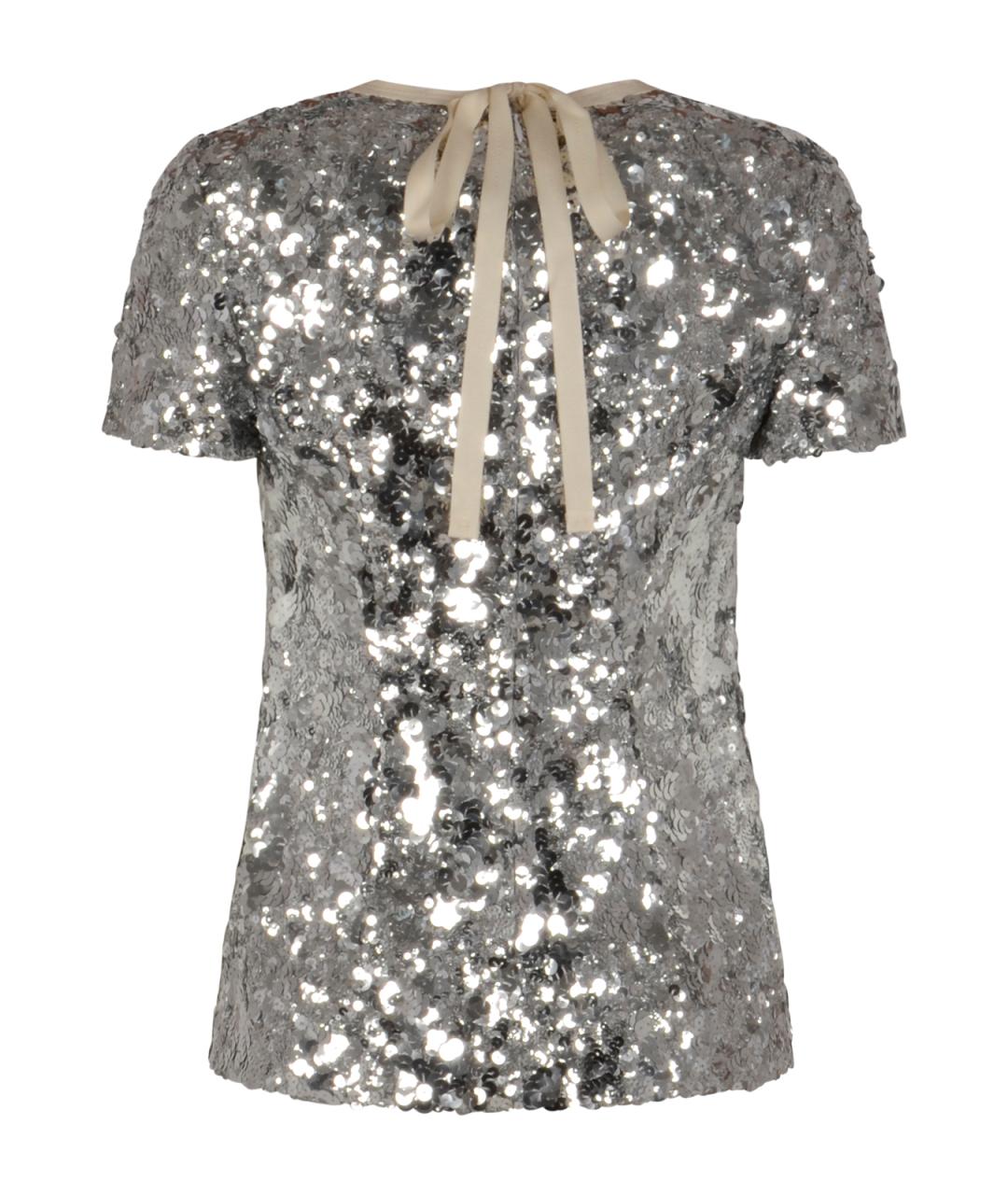 PRADA Серебряная полиамидовая блузы, фото 2