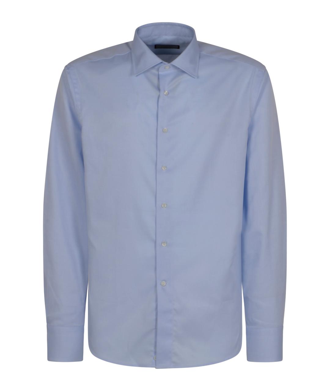 CANALI Голубая хлопковая кэжуал рубашка, фото 1