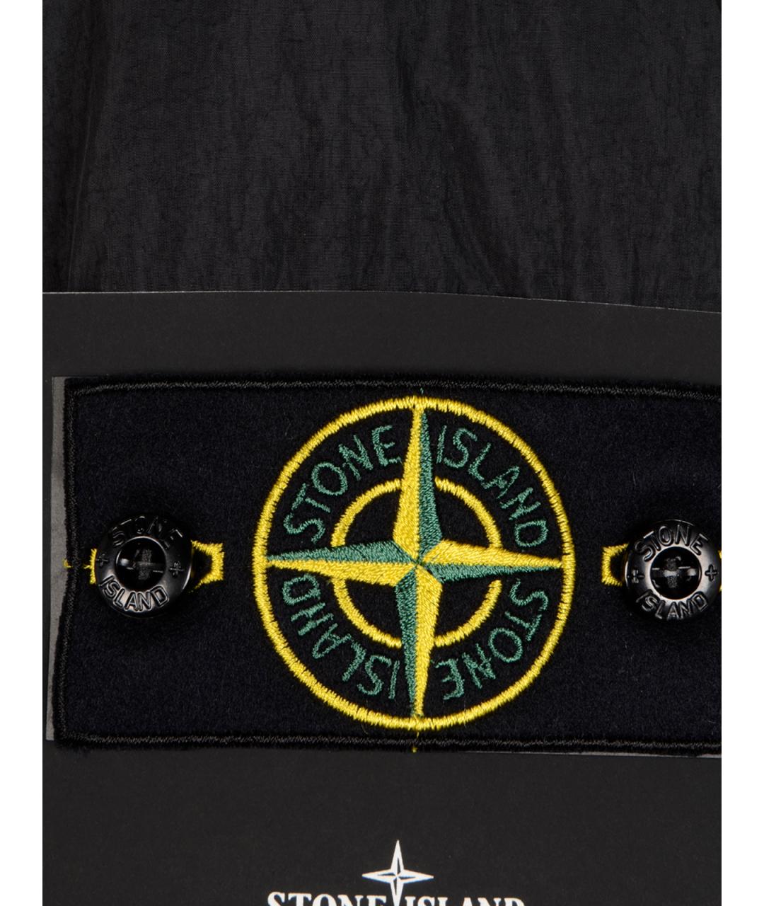 STONE ISLAND Черный полиамидовый пуховик, фото 3