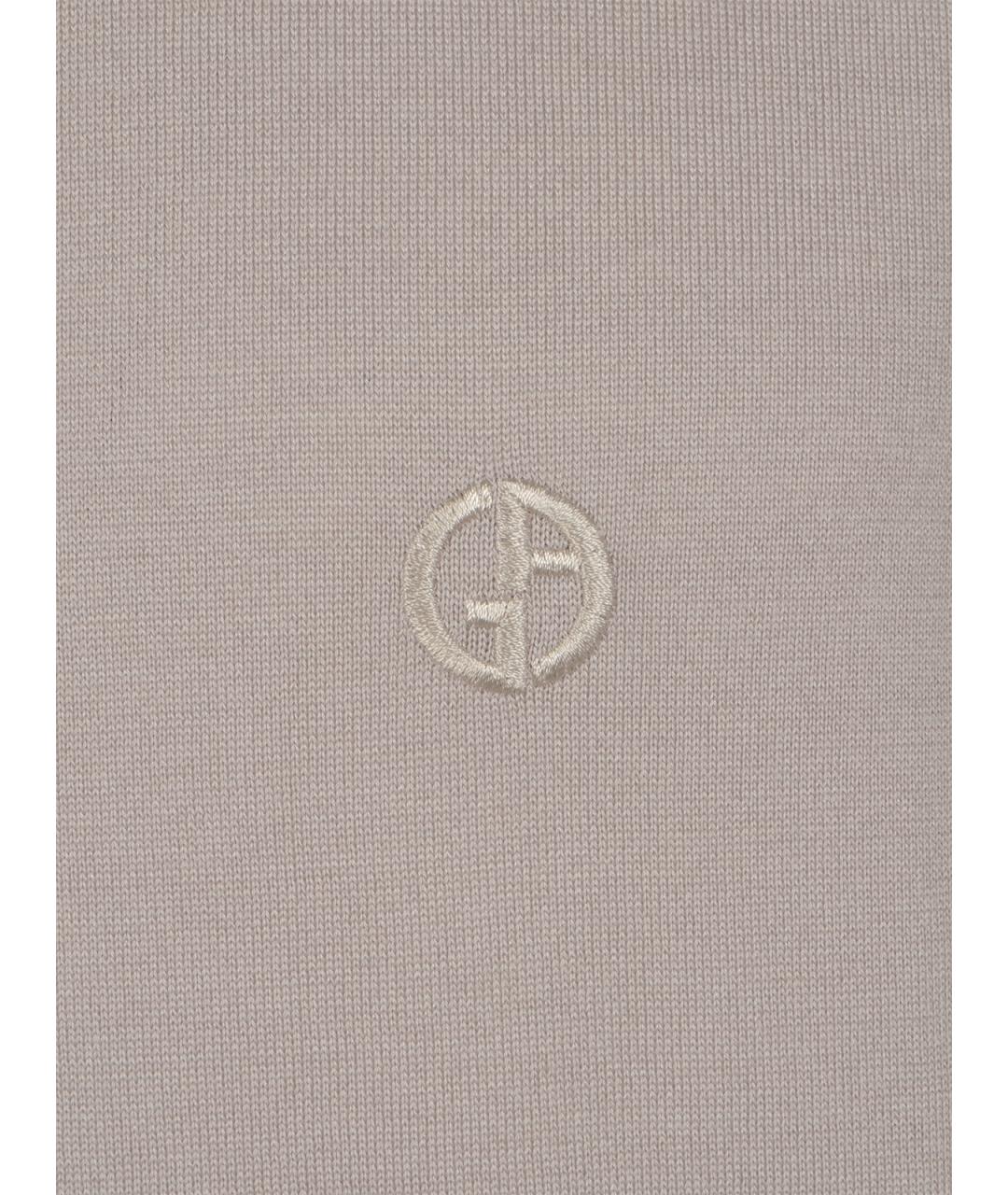 GIORGIO ARMANI Бежевая хлопковая футболка, фото 3