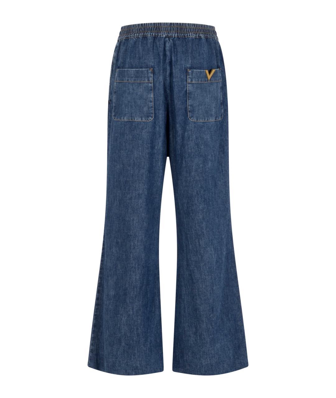 VALENTINO Синие хлопковые джинсы клеш, фото 2