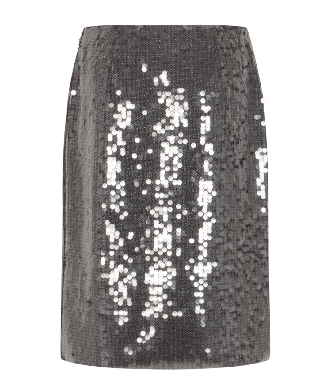 ROTATE Серая полиамидовая юбка миди, фото 2