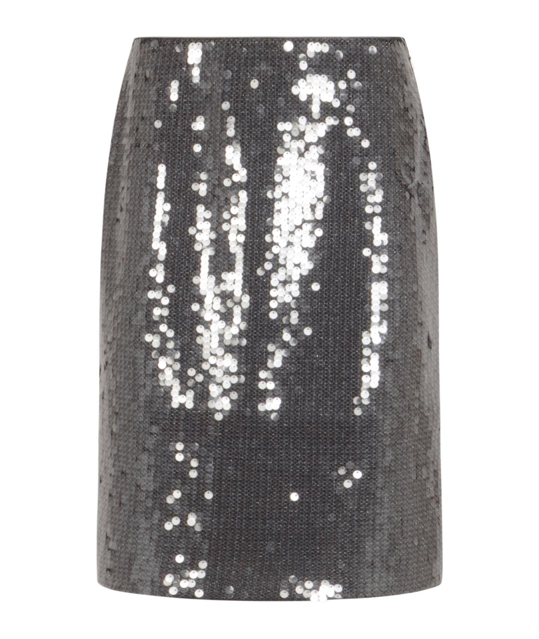 ROTATE Серая полиамидовая юбка миди, фото 1