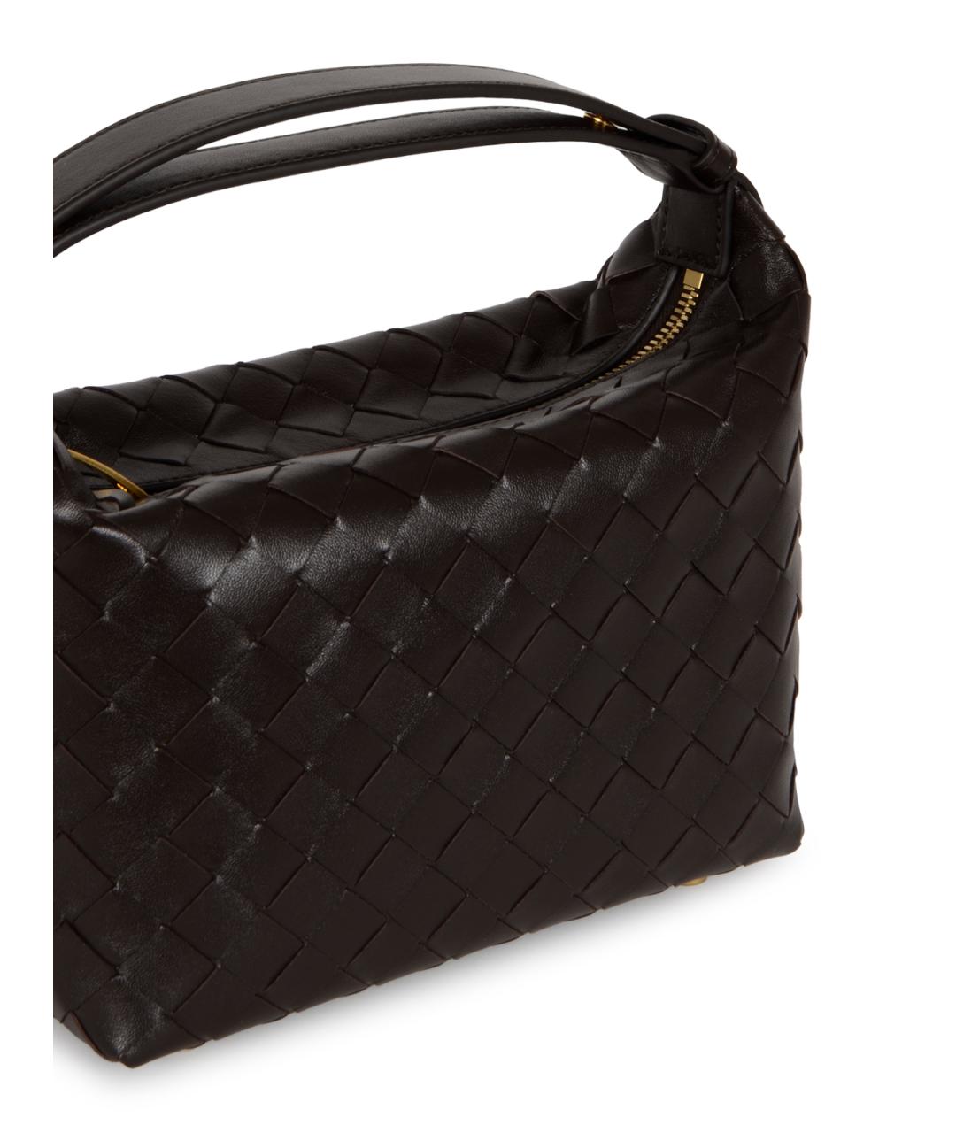 BOTTEGA VENETA Коричневая кожаная сумка с короткими ручками, фото 4