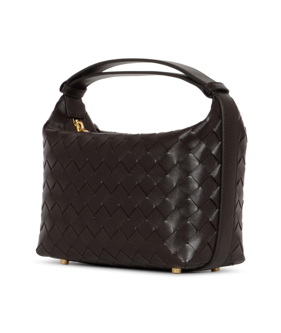 BOTTEGA VENETA Коричневая кожаная сумка с короткими ручками, фото 2