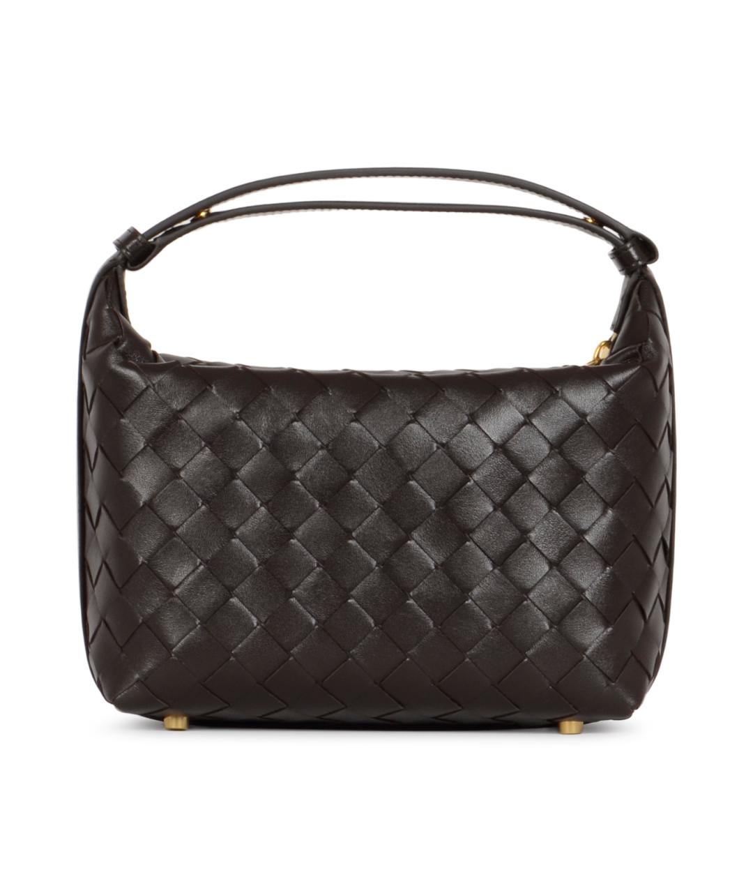 BOTTEGA VENETA Коричневая кожаная сумка с короткими ручками, фото 3