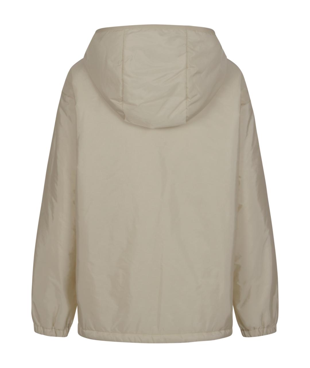 MONCLER Бежевая полиэстеровая куртка, фото 2