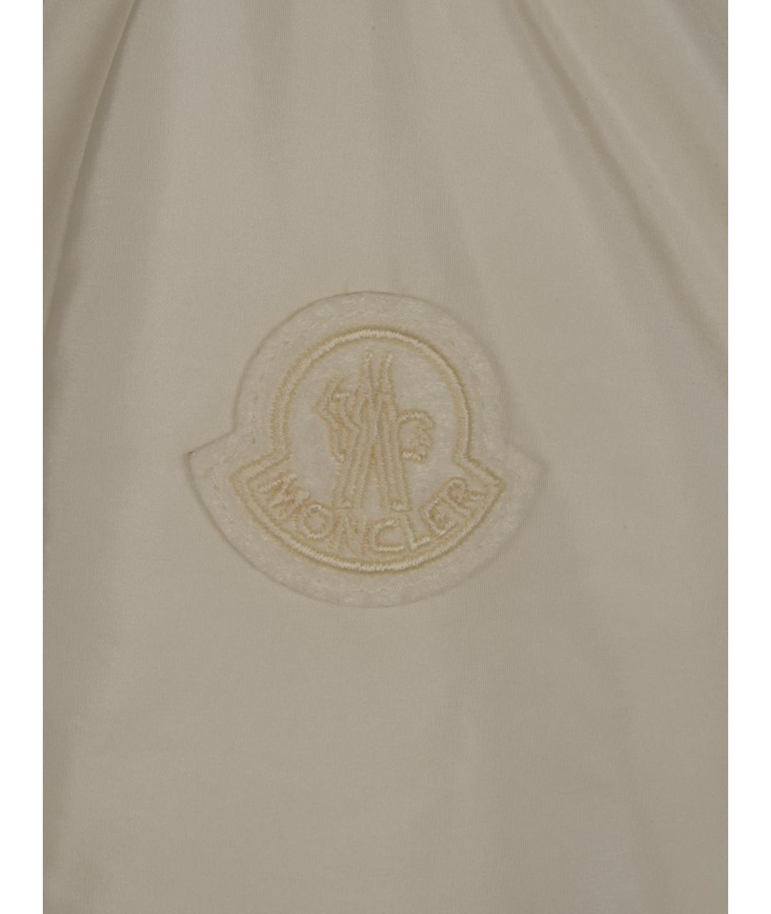 MONCLER Бежевая полиэстеровая куртка, фото 3