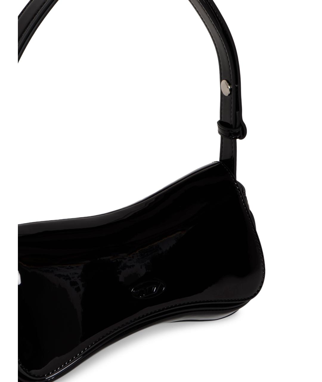 DIESEL Черная сумка через плечо из искусственной кожи, фото 4