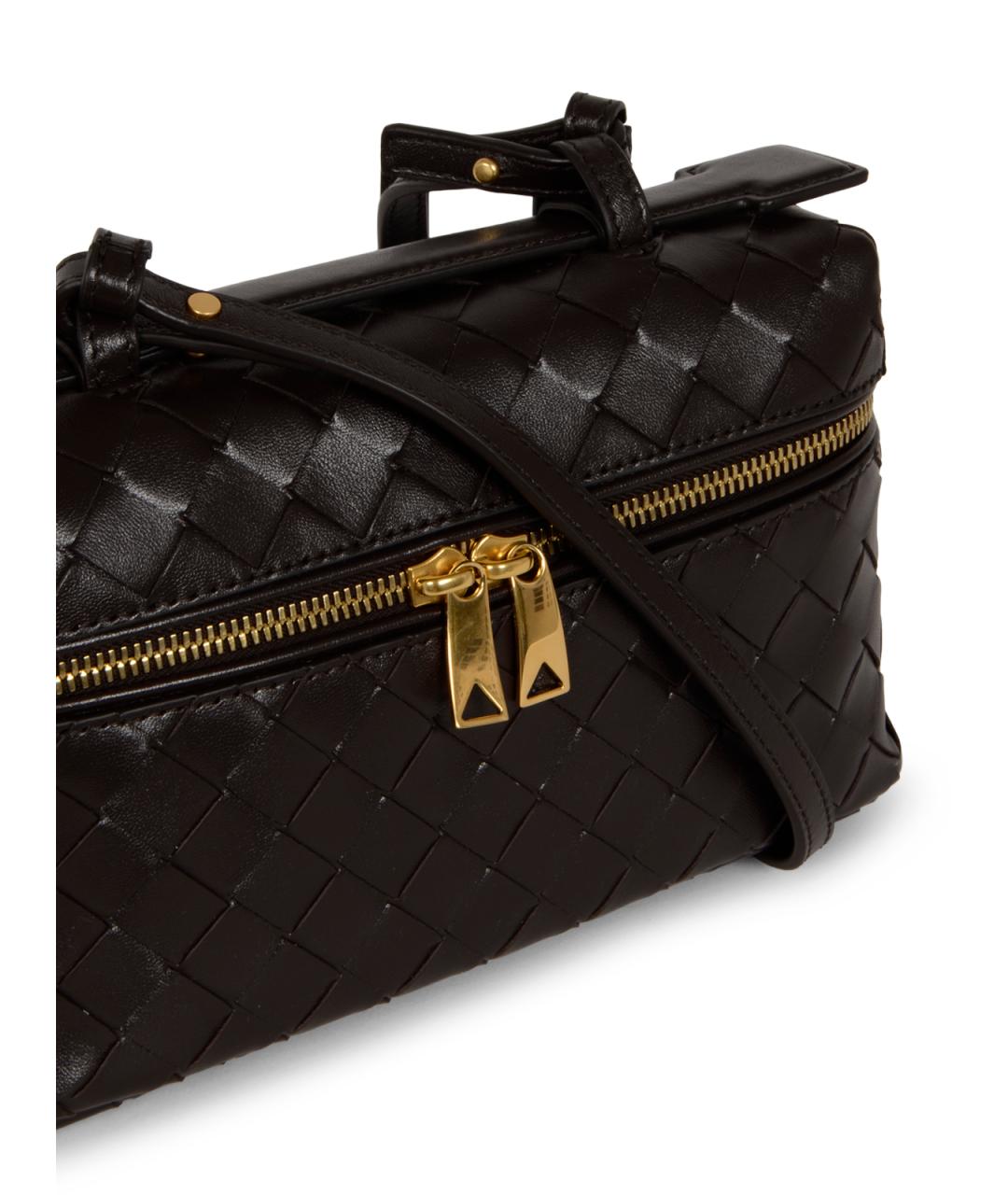 BOTTEGA VENETA Коричневая кожаная сумка через плечо, фото 4