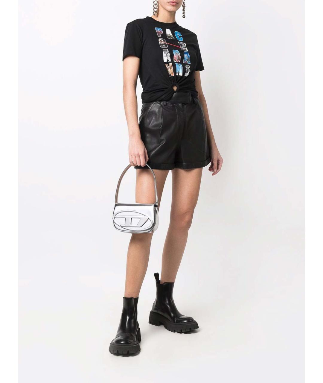 DIESEL Серебряная кожаная сумка через плечо, фото 5