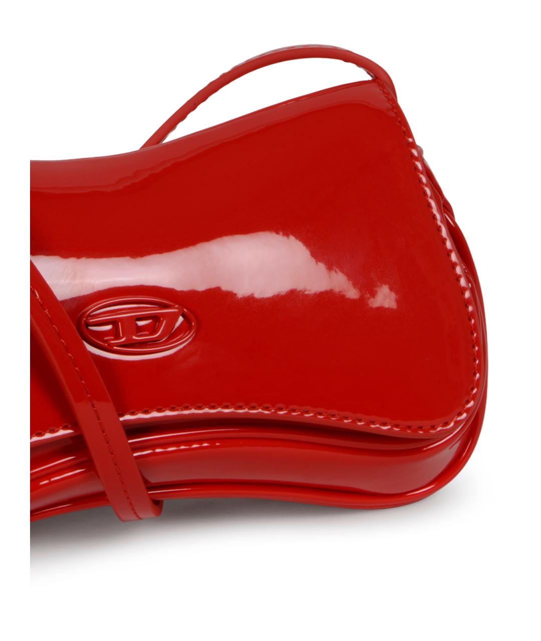 DIESEL Красная сумка через плечо из искусственной кожи, фото 4