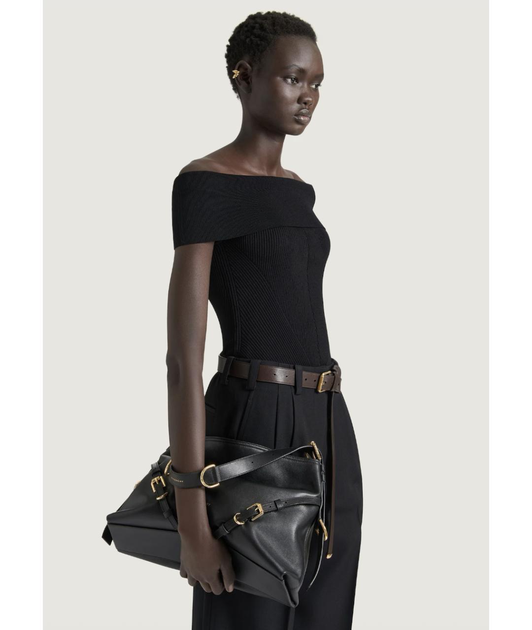 GIVENCHY Черная кожаная сумка через плечо, фото 5