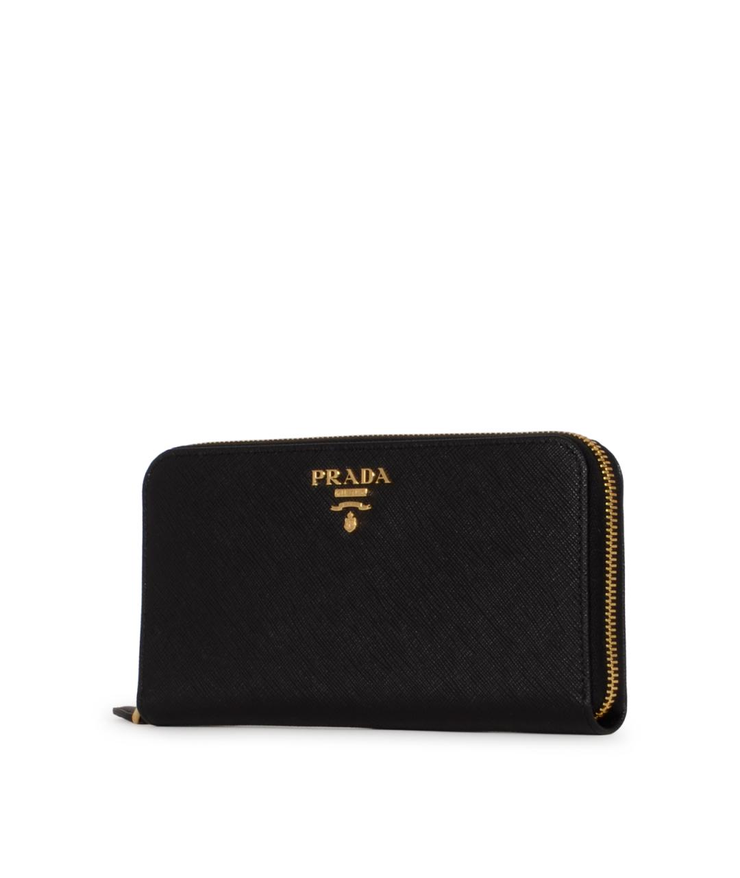 PRADA Черный кожаный кошелек, фото 2
