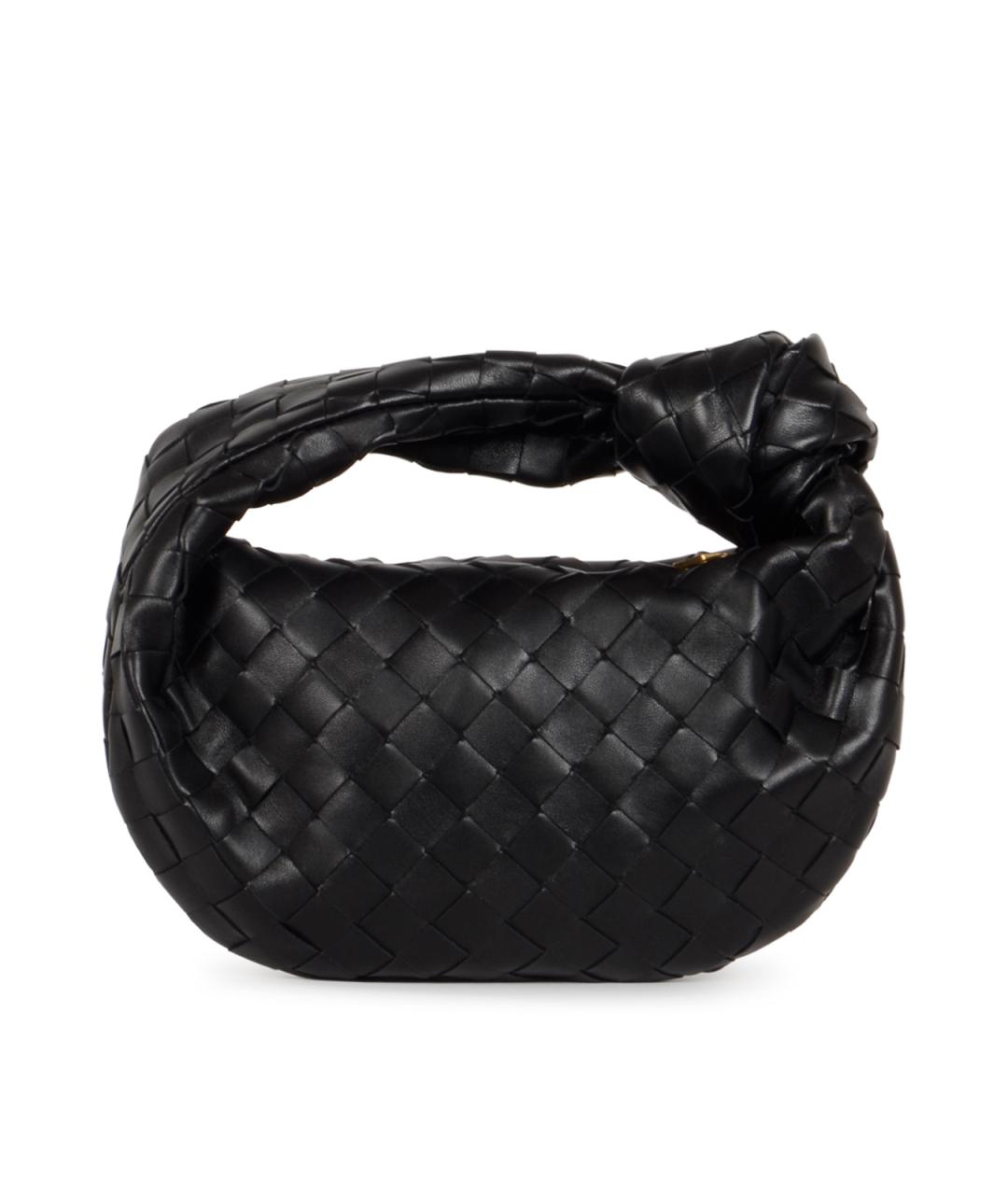 BOTTEGA VENETA Черная кожаная сумка с короткими ручками, фото 3