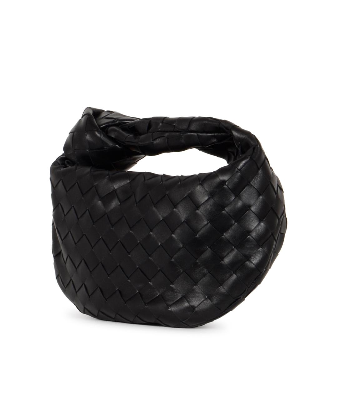 BOTTEGA VENETA Черная кожаная сумка с короткими ручками, фото 2