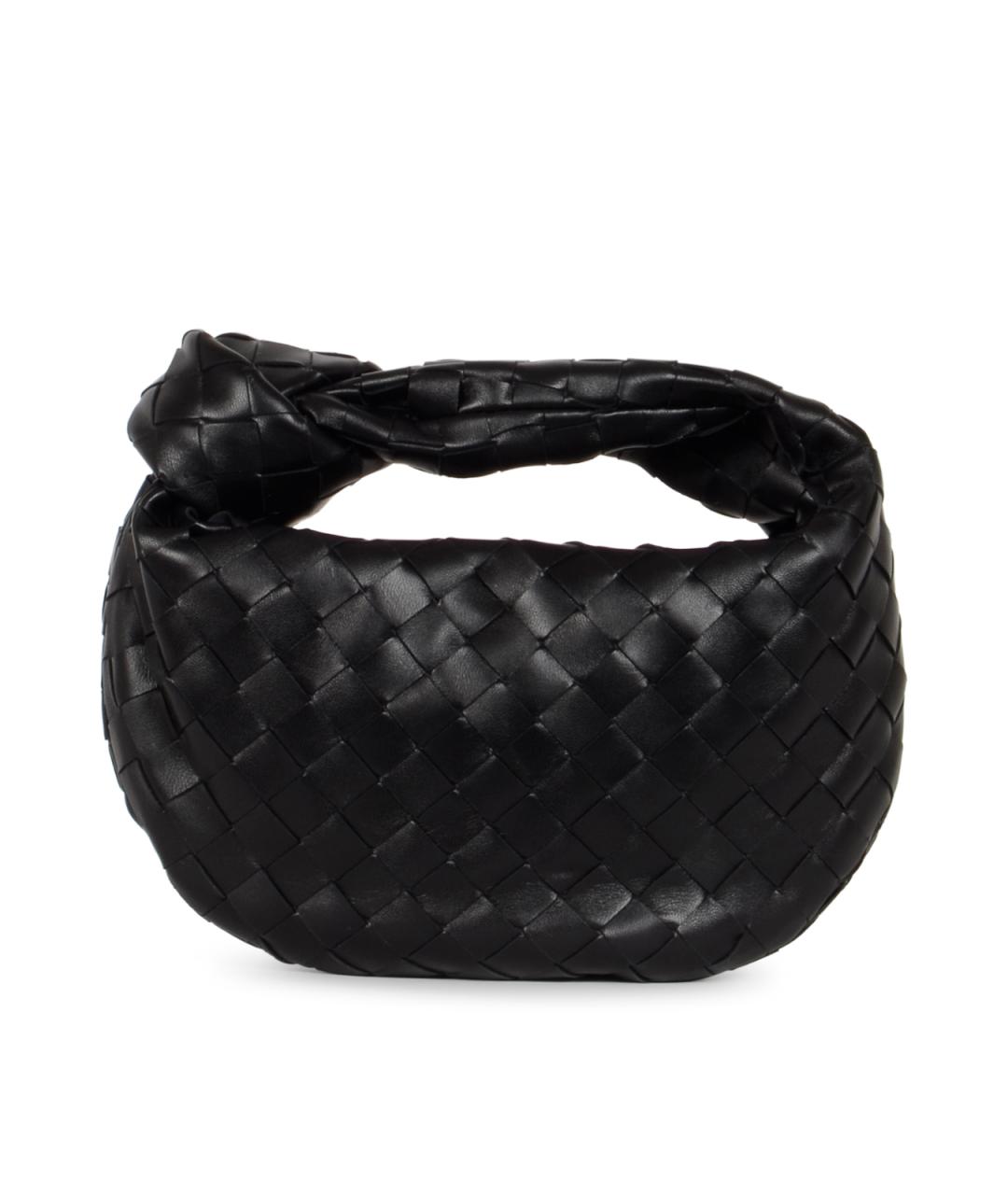 BOTTEGA VENETA Черная кожаная сумка с короткими ручками, фото 1