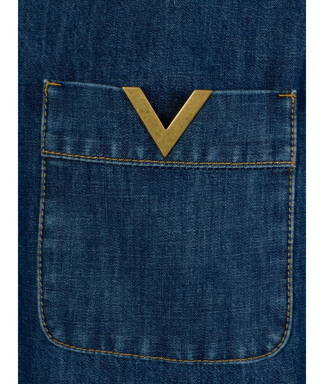 VALENTINO Синяя хлопковая блузы, фото 3