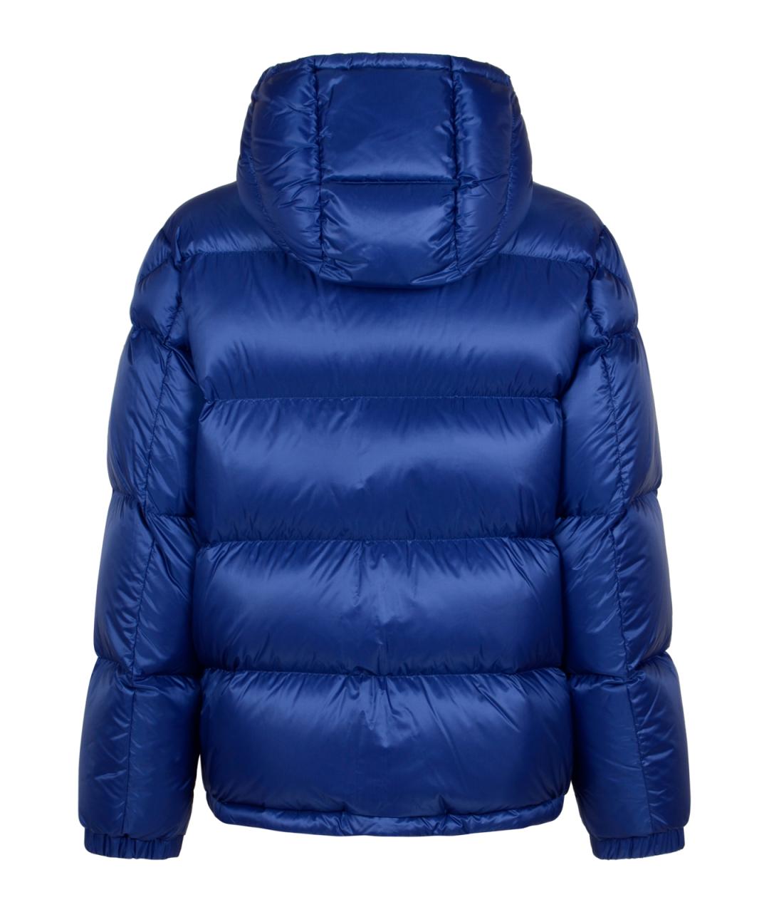 MONCLER Синий полиамидовый пуховик, фото 2