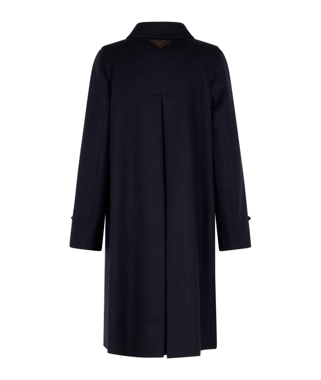 PRADA Темно-синее шерстяное пальто, фото 2