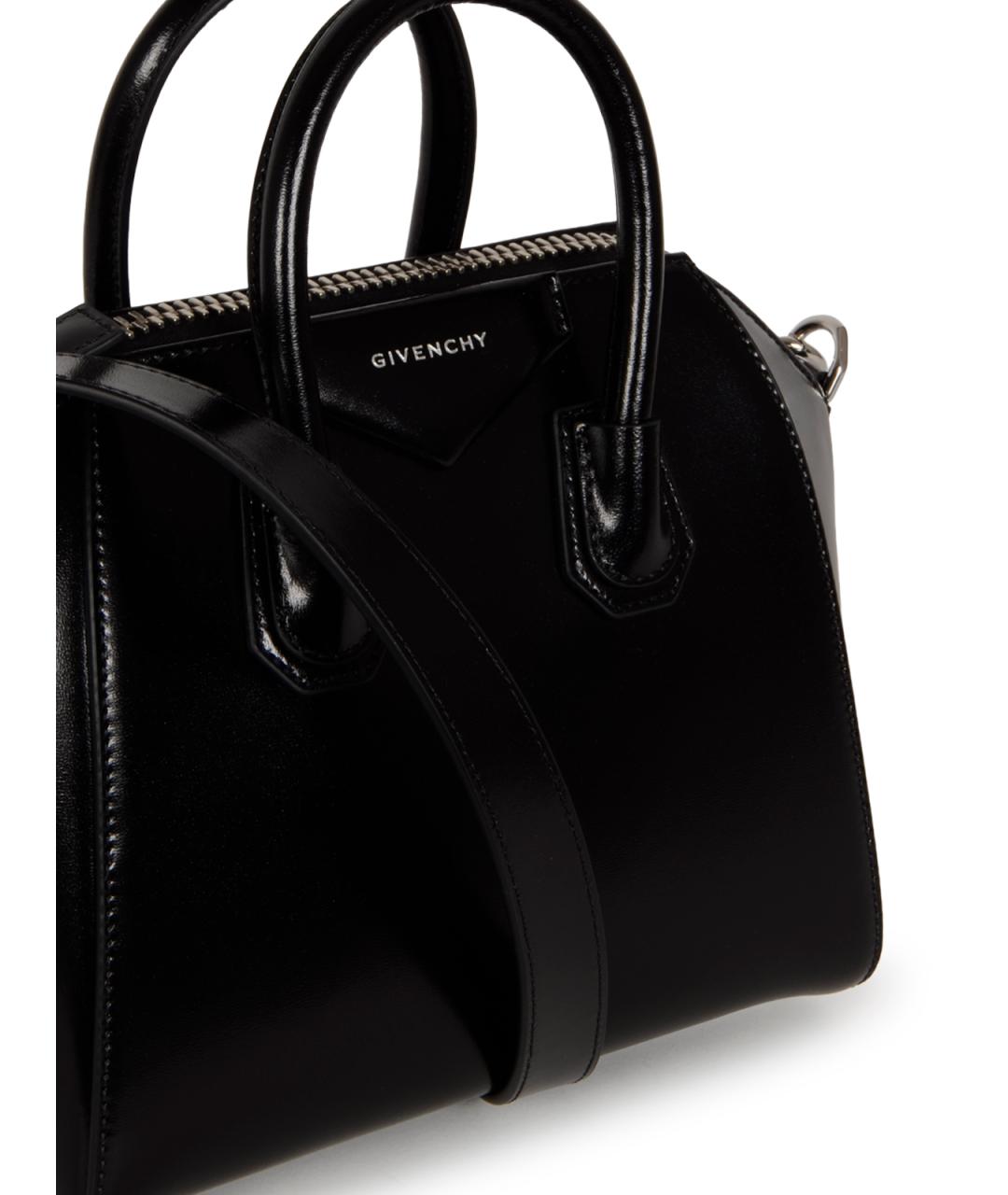 GIVENCHY Черная кожаная сумка тоут, фото 4