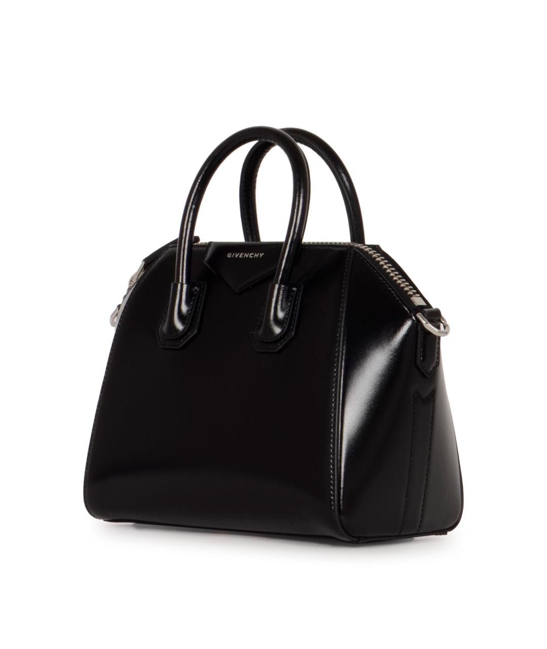 GIVENCHY Черная кожаная сумка тоут, фото 2