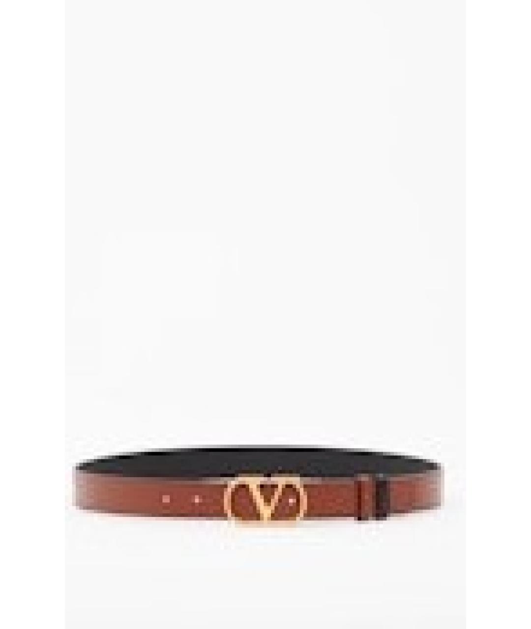 VALENTINO Черный кожаный ремень, фото 3