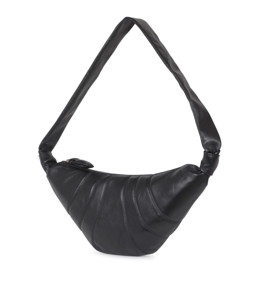 LEMAIRE Черная кожаная сумка на плечо, фото 2