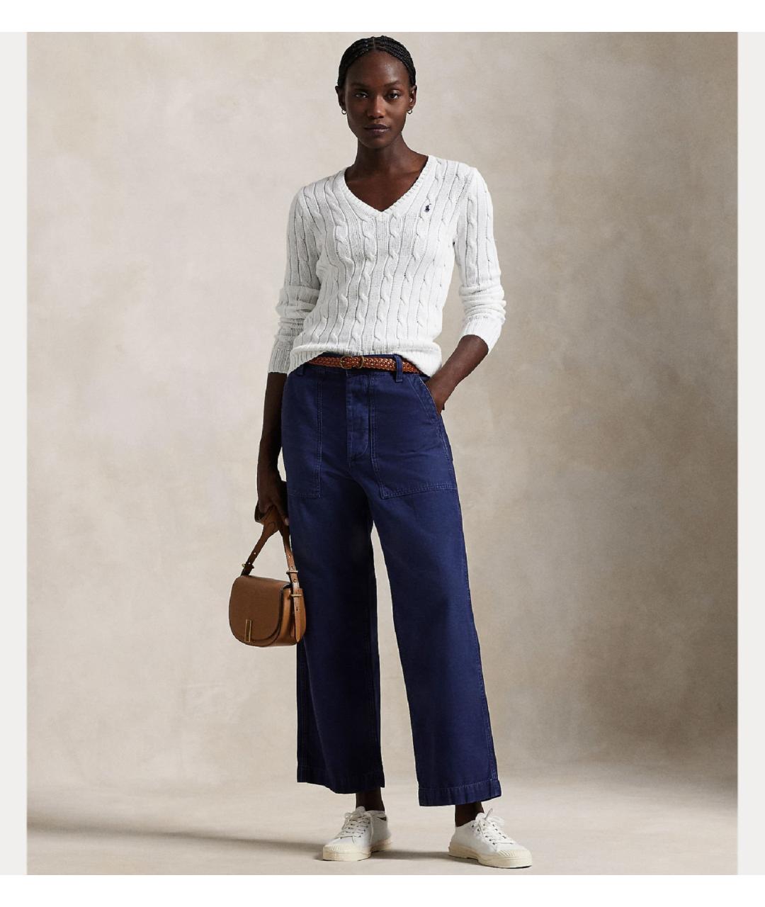 POLO RALPH LAUREN Белый хлопковый джемпер / свитер, фото 5